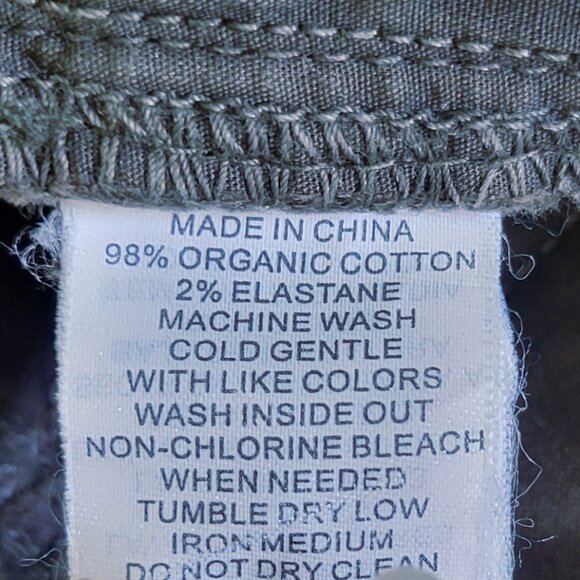 Prana Louisa Skinny Cargo Pant Organic Cotton Rich Olive Green Size 8 - Picture 9 of 12